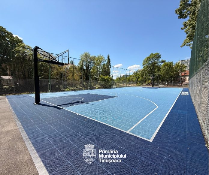 teren baschet malul Begăi Timișoara, Primăria Timișoara Facebook teren sport, spațiu public 3600 mp Timișoara Bega, modernizare infrastructură sportivă Timișoara, amenajare mal Bega teren baschet